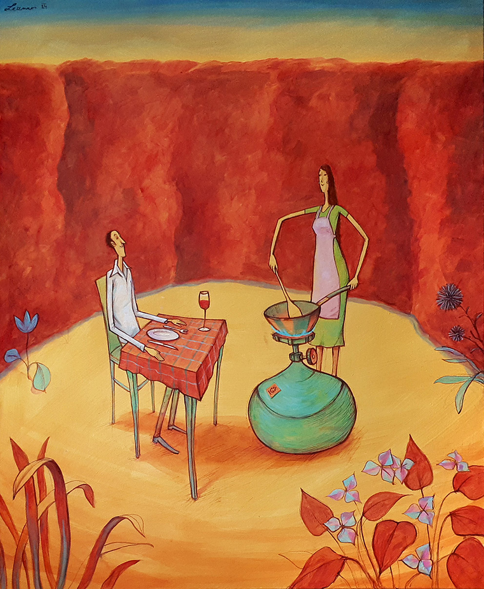 Laburuzník v zahradě